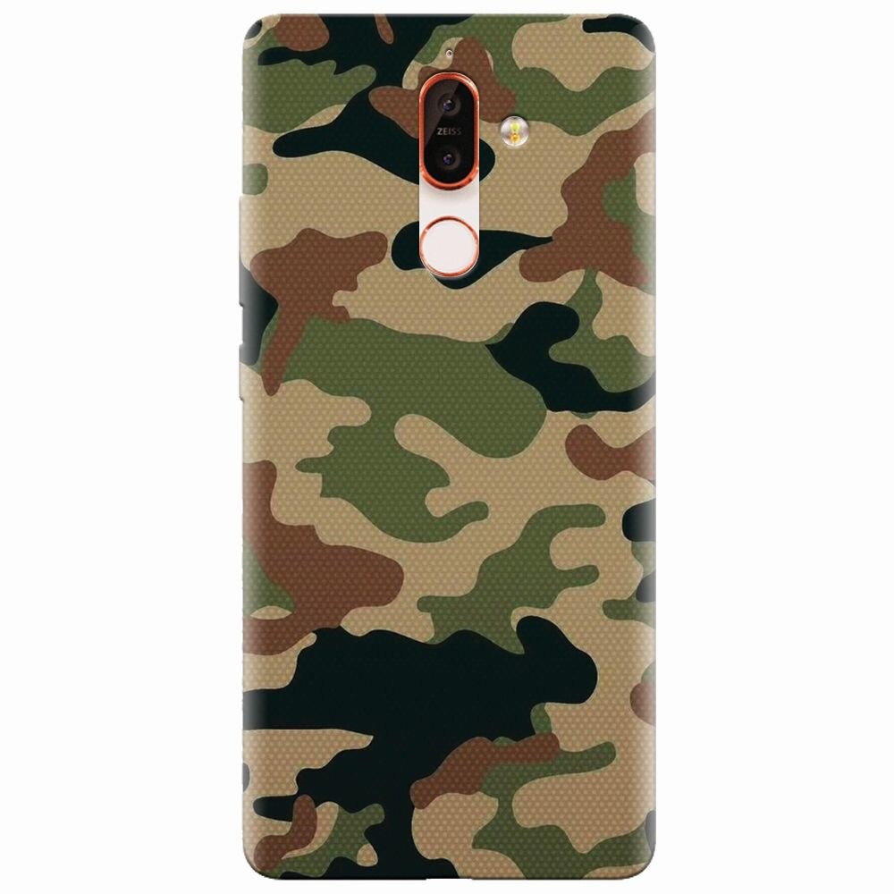 Husa silicon pentru Nokia 7 Plus, Camuflaj