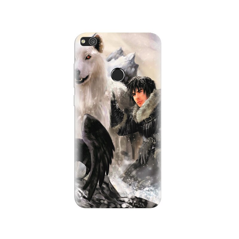 Husa Huawei P8 Lite 2017 Wolf Man Snow Fall Storm Fantasy