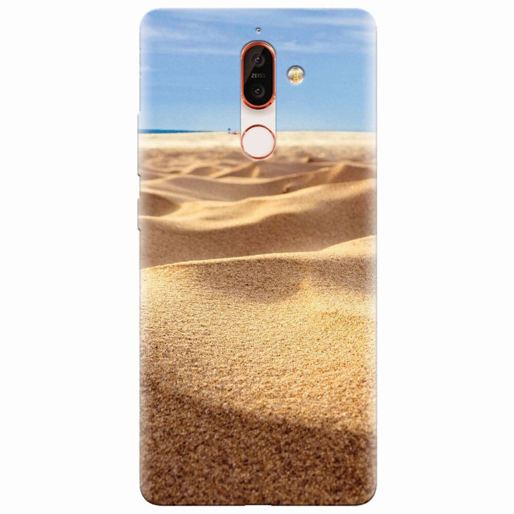 Husa silicon pentru Nokia 7 Plus, Beach Sand Closeup Holiday
