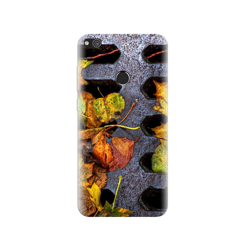 Husa Huawei P8 Lite 2017 Urban Sewer Autumn Fallen Leaves