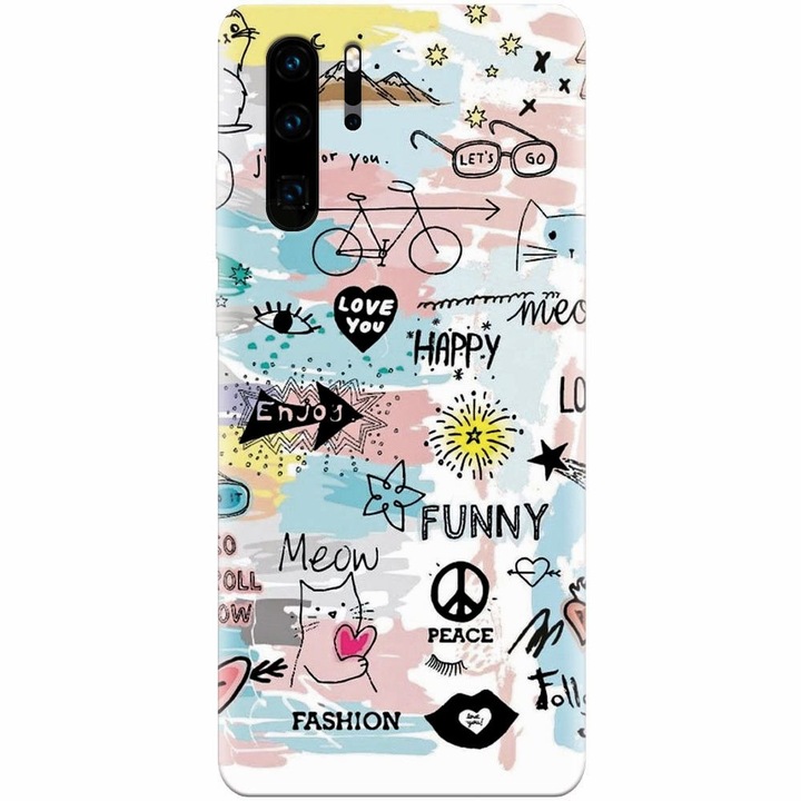 Силиконов калъф за Huawei P30 Pro, Travel 101