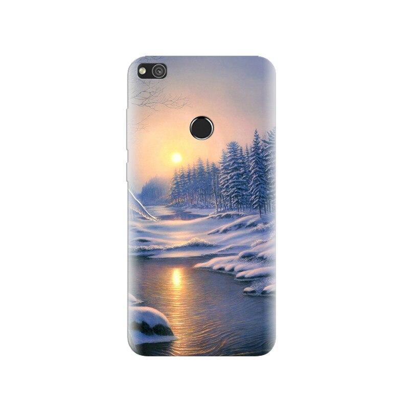 Husa Huawei P8 Lite 2017 Winter Landscape Painting Scenery