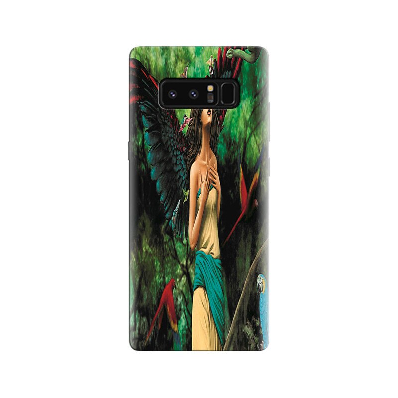Husa Samsung Note 8 Beautiful Angel Playing With Snake And Parrots