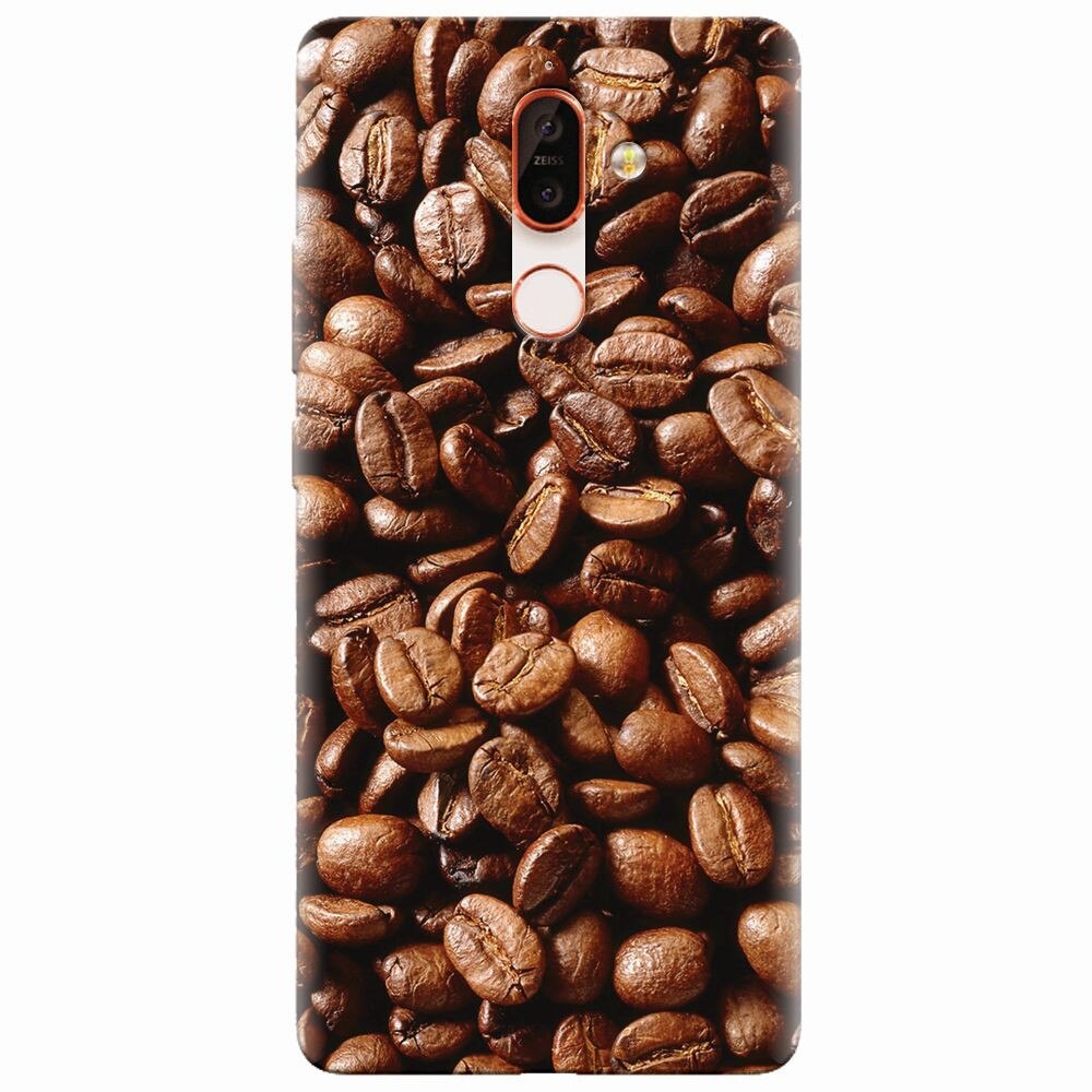 Husa silicon pentru Nokia 7 Plus, Coffee Beans