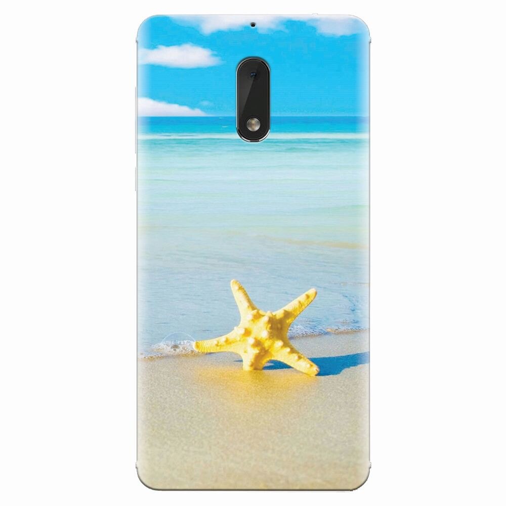 Husa silicon pentru Nokia 6, Starfish Beach