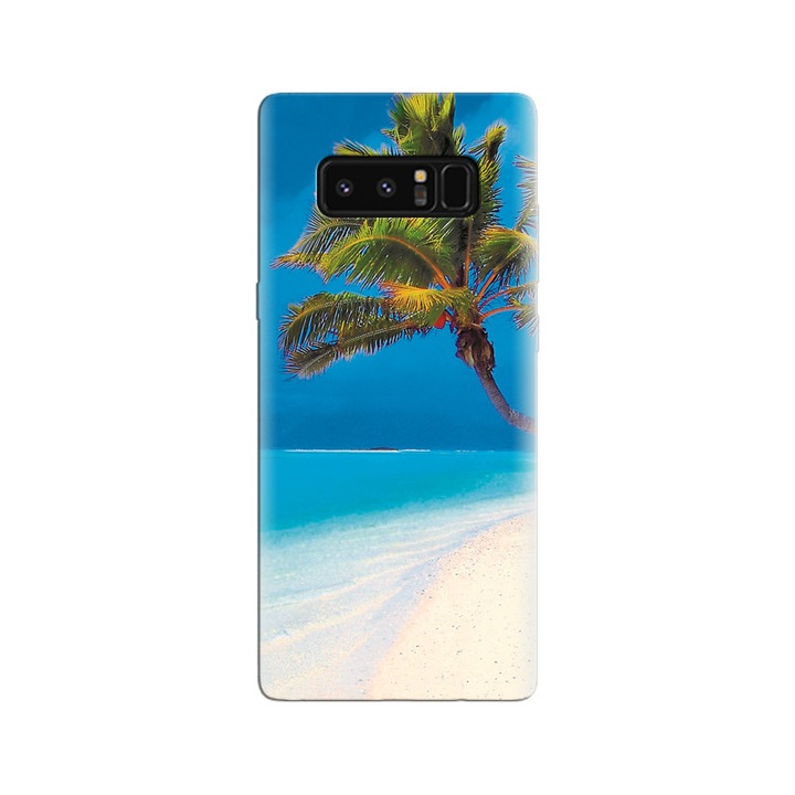 Силиконов кейс, съвместим с Samsung Galaxy Note 8 - модел Blue Water Sea Beach