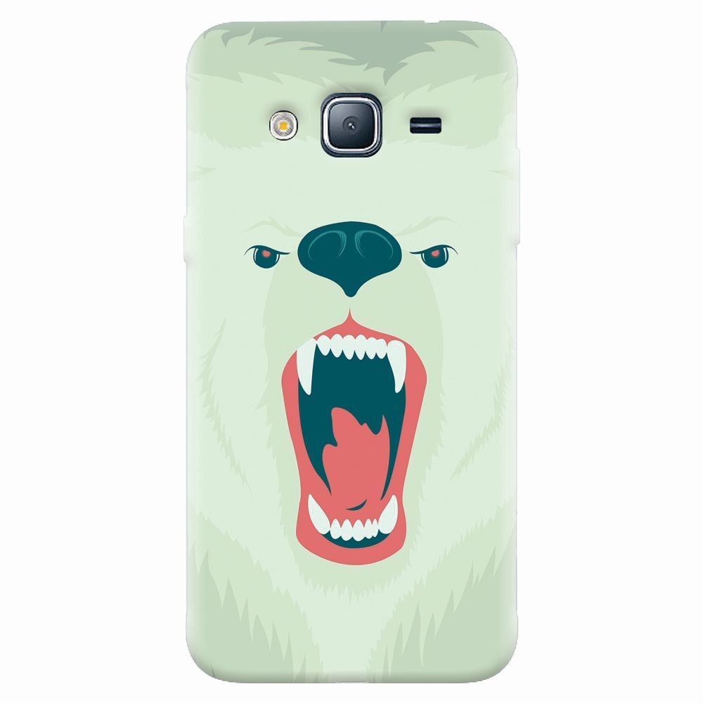 Husa silicon pentru Samsung Galaxy J7 2015, Fierce Polar Bear Winter