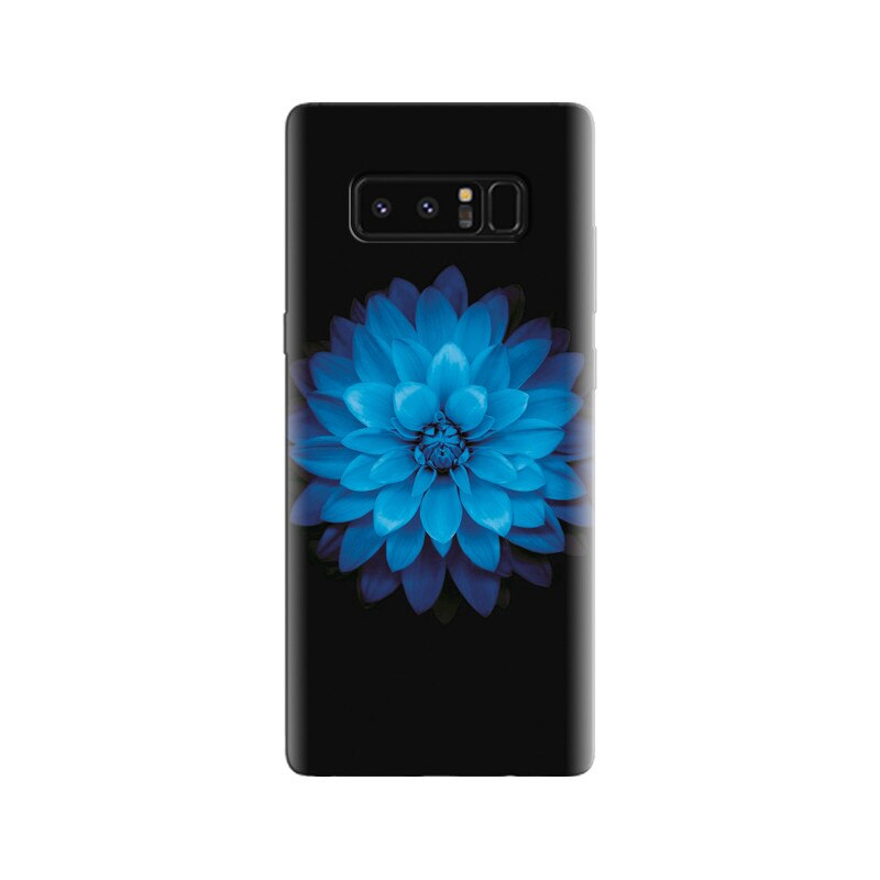 Husa Samsung Note 8 Blue Lotus Flower Black Backgrounds