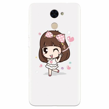 Husa silicon pentru Huawei Nova Lite Plus, Happy Girl Husa silicon pentru Huawei Nova Lite Plus, Happy Girl
