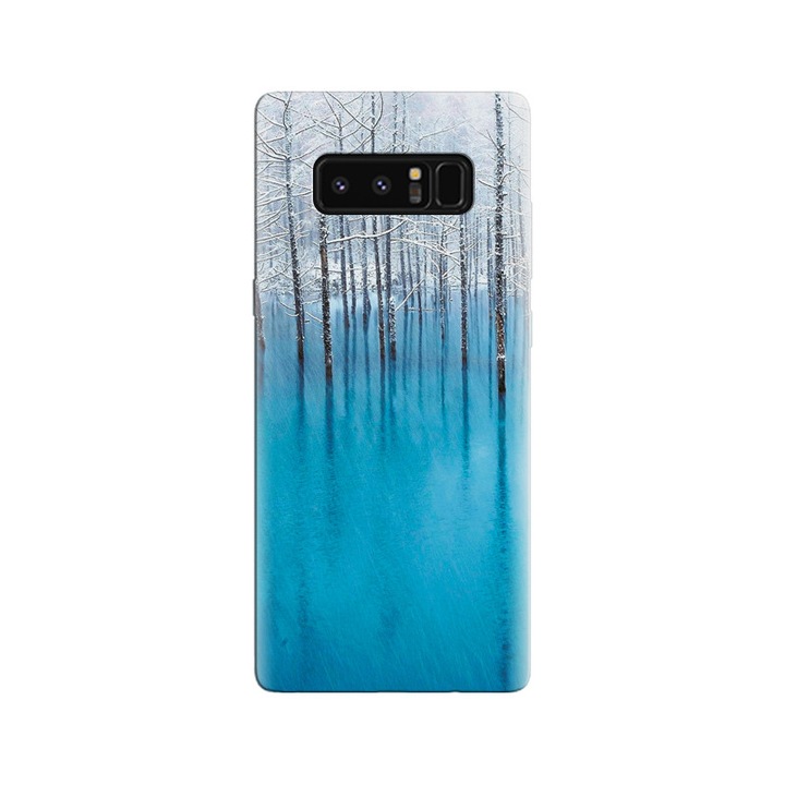 Силиконов капак, съвместим с Samsung Galaxy Note 8 - модел Blue Water At Winter Hqs