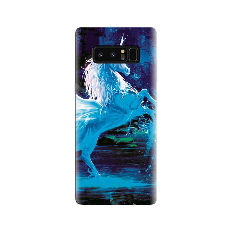 Husa Samsung Note 8 Blue Horse With Wings And Horn Fantasy