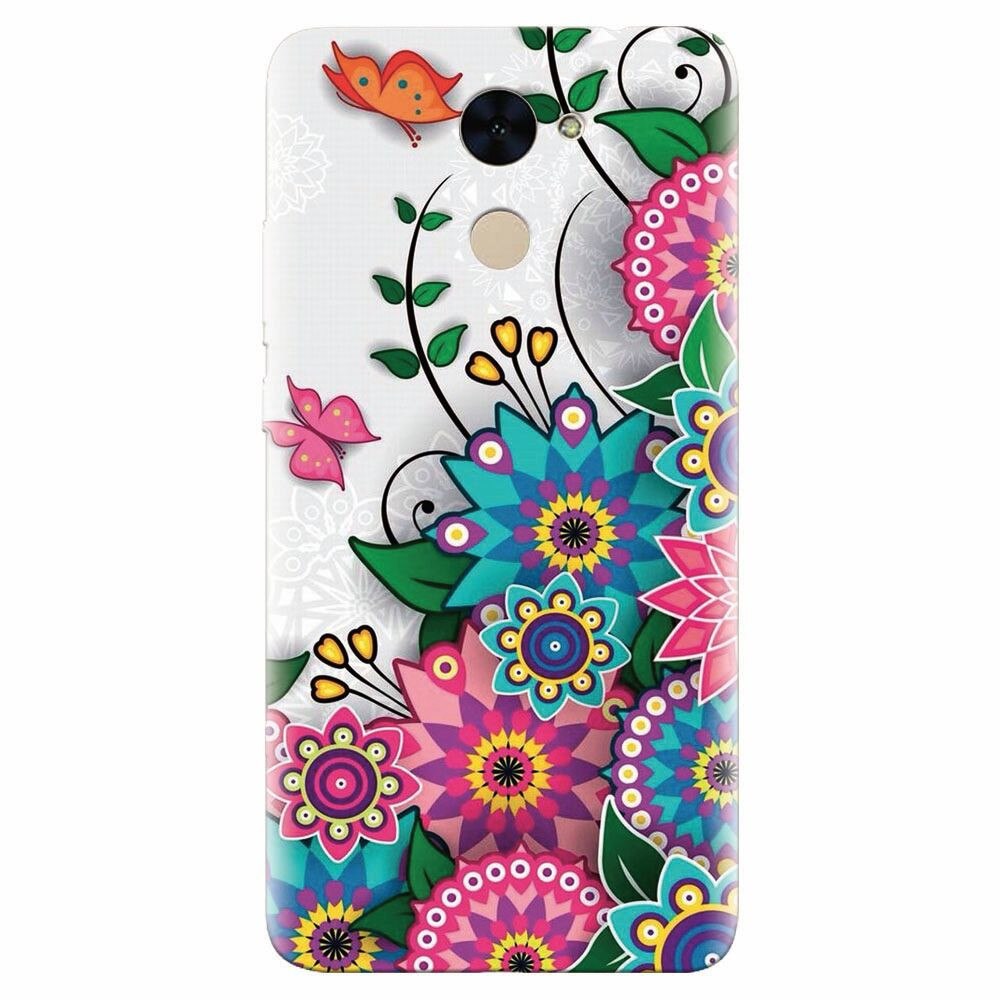 Husa silicon pentru Huawei Enjoy 7 Plus, Mandala Flowers