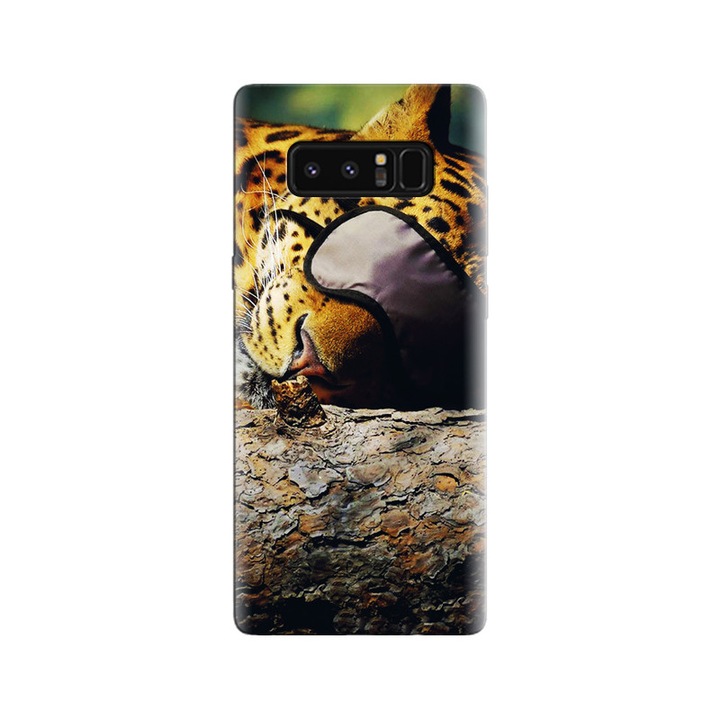 Husa din silicon compatibila cu Samsung Galaxy Note 8 - model Cat Nap