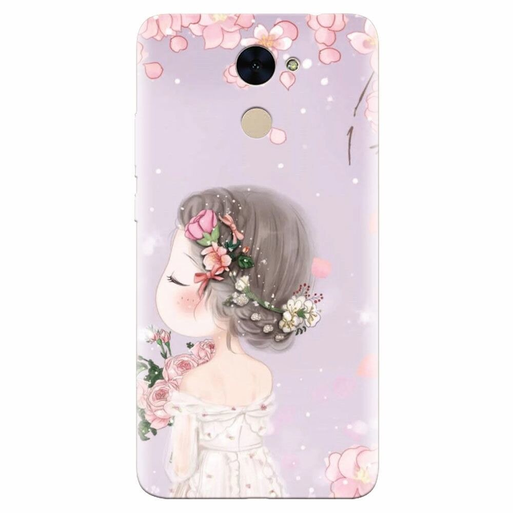 Husa silicon pentru Huawei Y7 Prime 2017, Girl 001