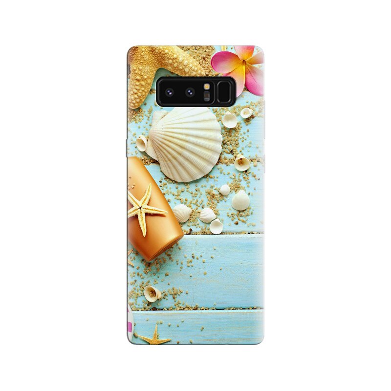Husa Samsung Note 8 Blue Wood Seashells Sea Star