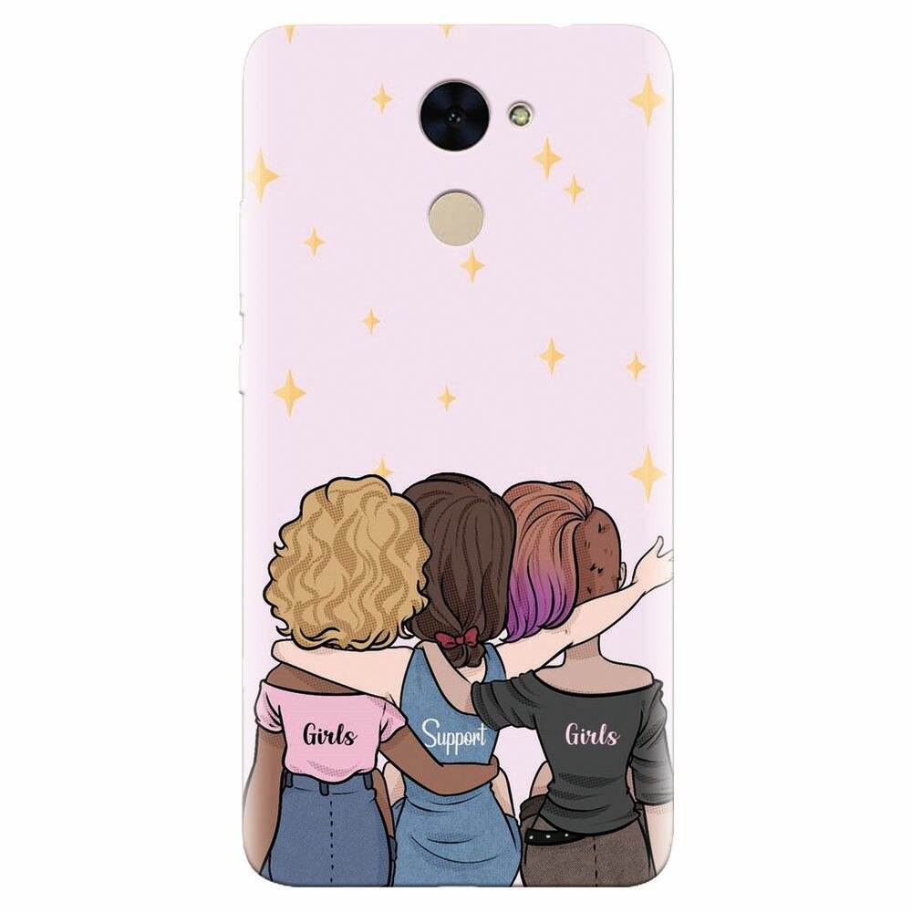 Husa silicon pentru Huawei Nova Lite Plus, Girls Support Girls
