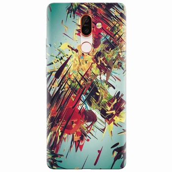 Husa silicon pentru Nokia 7 Plus, Complex Abstract Colorful 3D Drawing Husa silicon pentru Nokia 7 Plus, Complex Abstract Colorful 3D Drawing