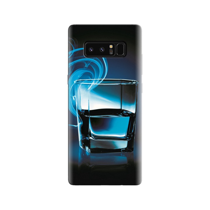 Силиконов калъф, съвместим с Samsung Galaxy Note 8 - модел Blue Abstract High Quality Hqs Gallery
