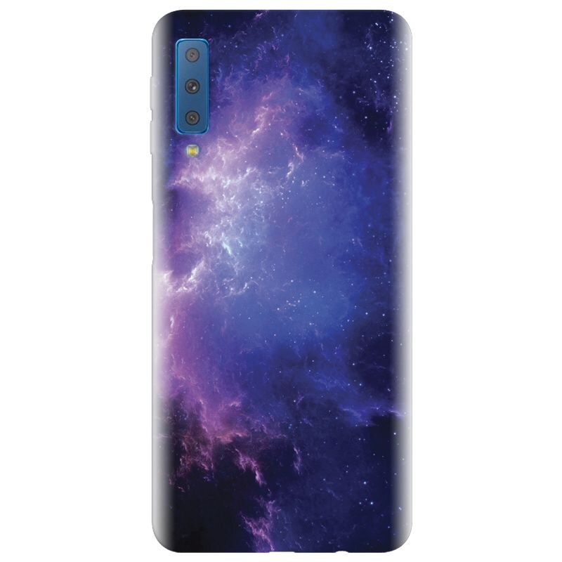 Husa silicon pentru Samsung Galaxy A7 2018, Purple Space Nebula