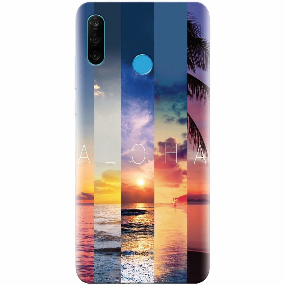 Husa silicon pentru Huawei P30 Lite, Aloha Summer Stripes