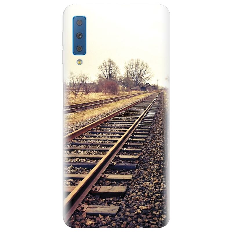 Husa silicon pentru Samsung Galaxy A7 2018, Railroad