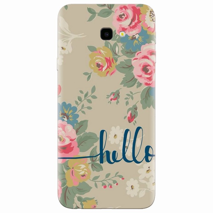 Husa silicon pentru Samsung Galaxy J4 Plus, Cute Flower Phone