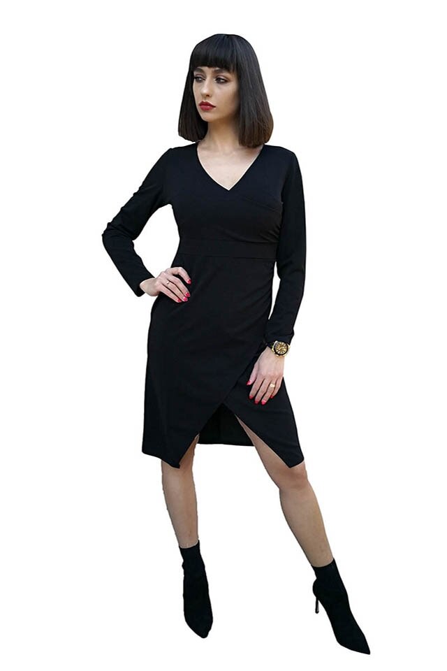 Rochie dama zenda petrecuta softlady, Negru
