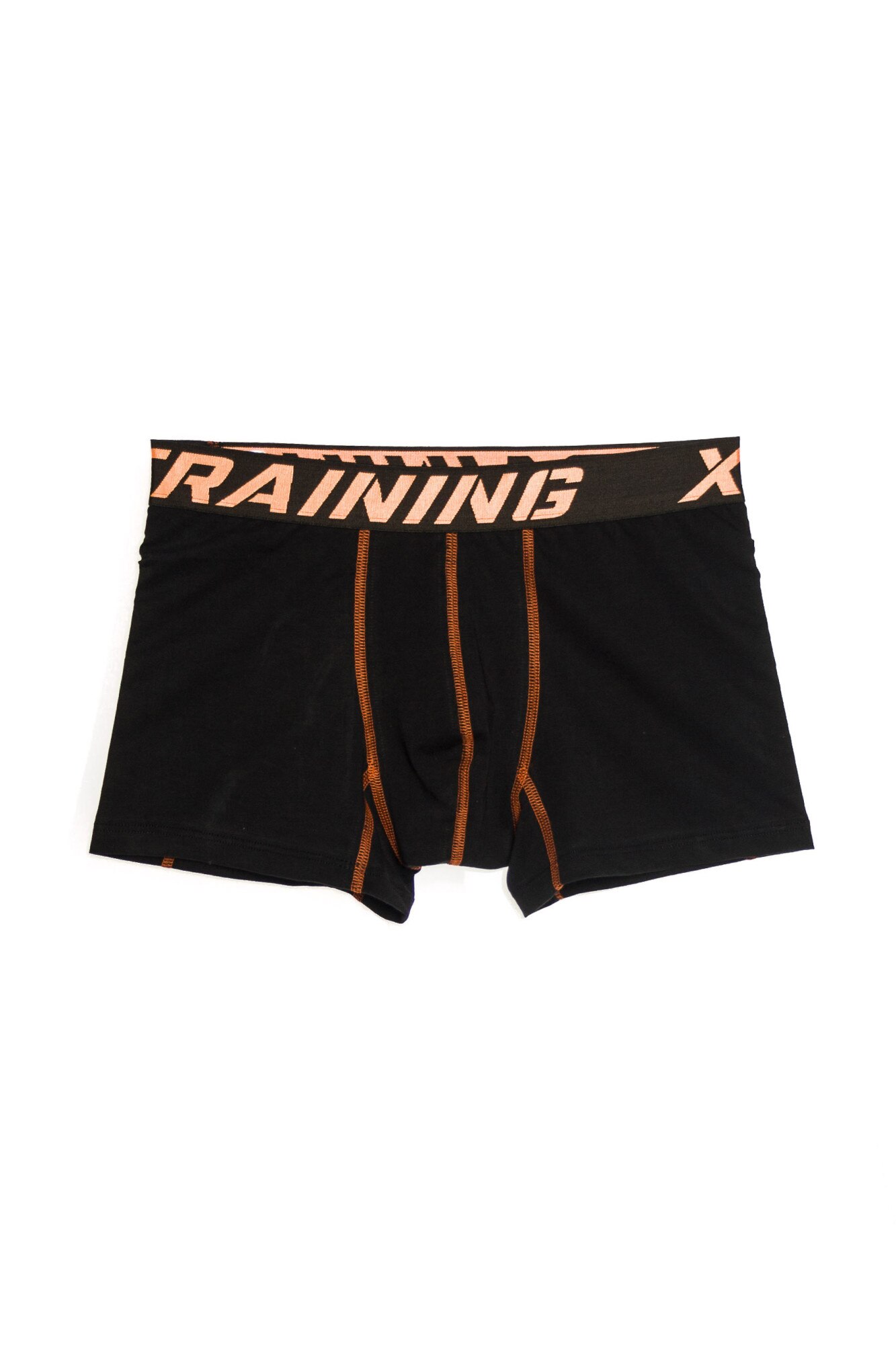 Boxeri barbati BIJU 0742, Superficial, negru/portocaliu, Negru