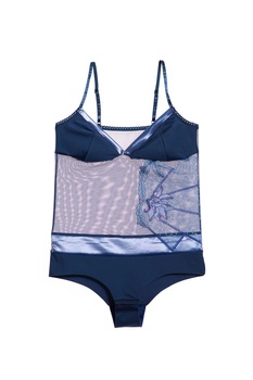 Bodysuit Pentru Femei BIJU 1682, Cupe Moi, albastru, Albastru Bodysuit Pentru Femei BIJU 1682, Cupe Moi, albastru, Albastru