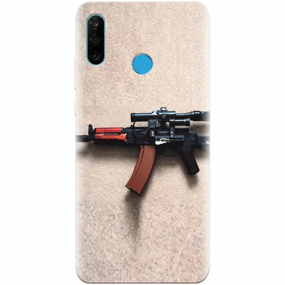 Husa silicon pentru Huawei P30 Lite, AK Kalashnikov Gun Of Military