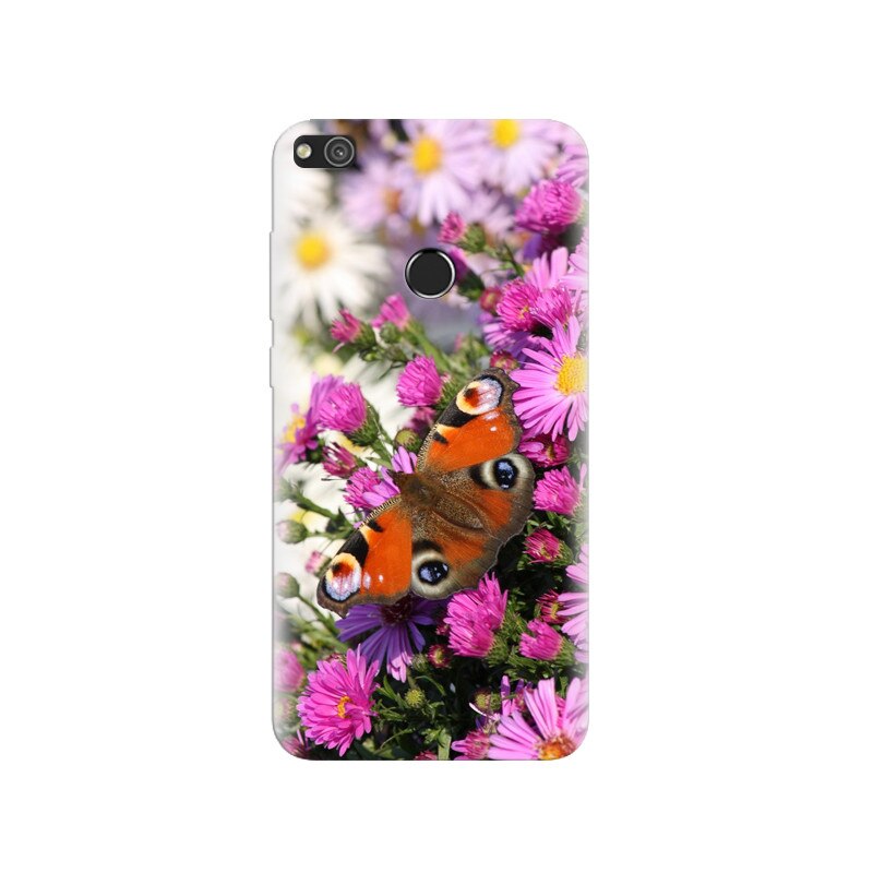 Husa Huawei P8 Lite 2017 Purple Flowers Phone 002