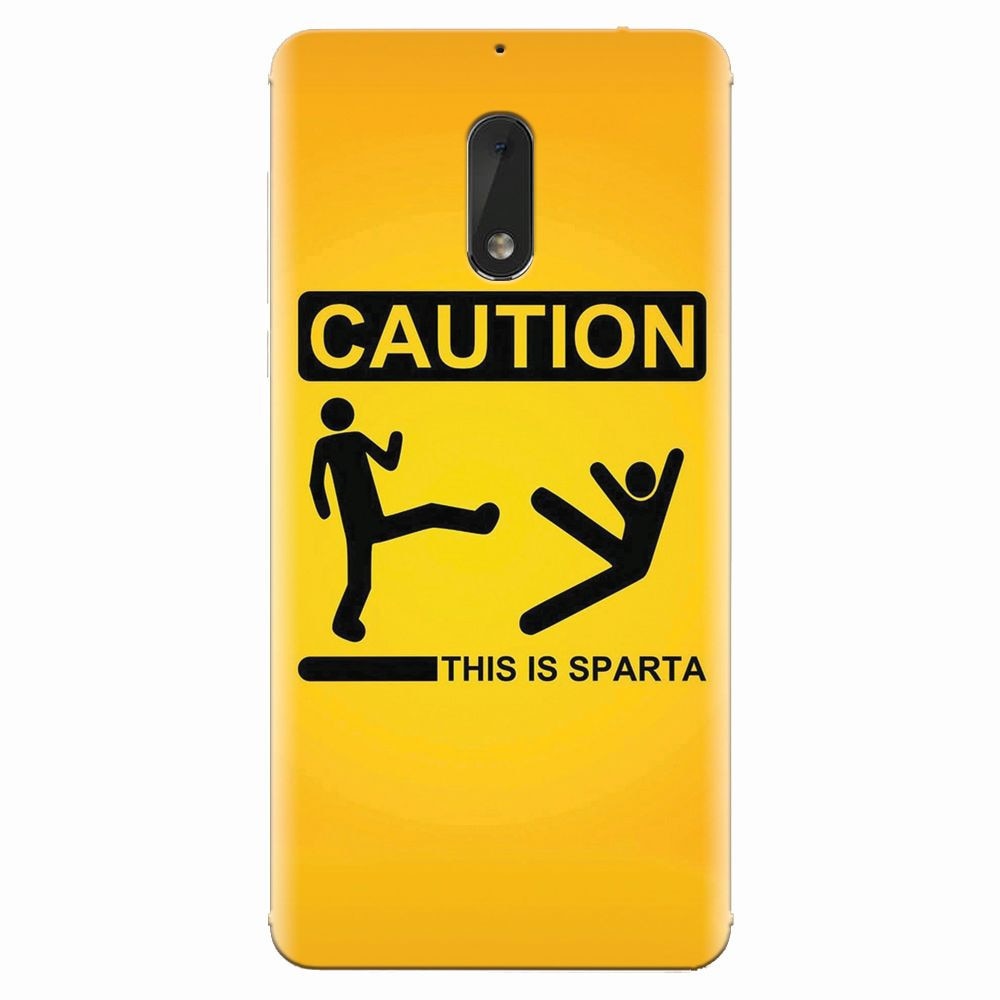 Husa silicon pentru Nokia 6, This Is Sparta Funny Illustration
