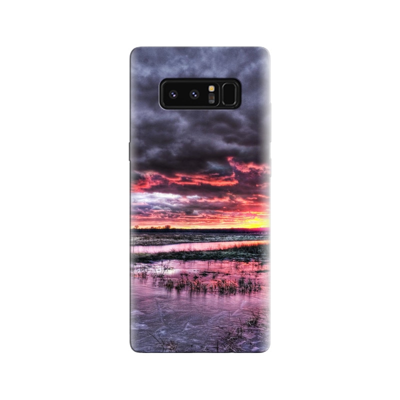 Husa Samsung Note 8 Dramatic Sunset Over Frozen Marsh