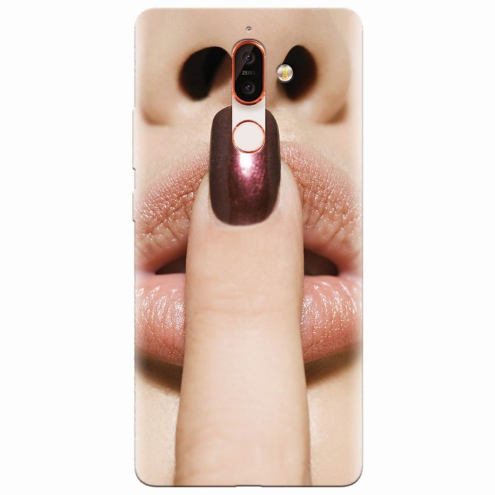 Π‘ΠΈΠ»ΠΈΠΊΠΎΠ½ΠΎΠ² ΠΊΠ΅ΠΉΡ Π·Π° Nokia 7 Plus, Finger Purple Nail Polish Girl Lips