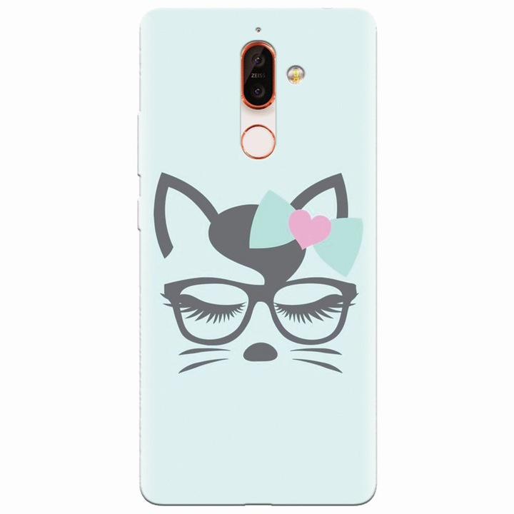Силиконов кейс за Nokia 7 Plus, Angel Cat