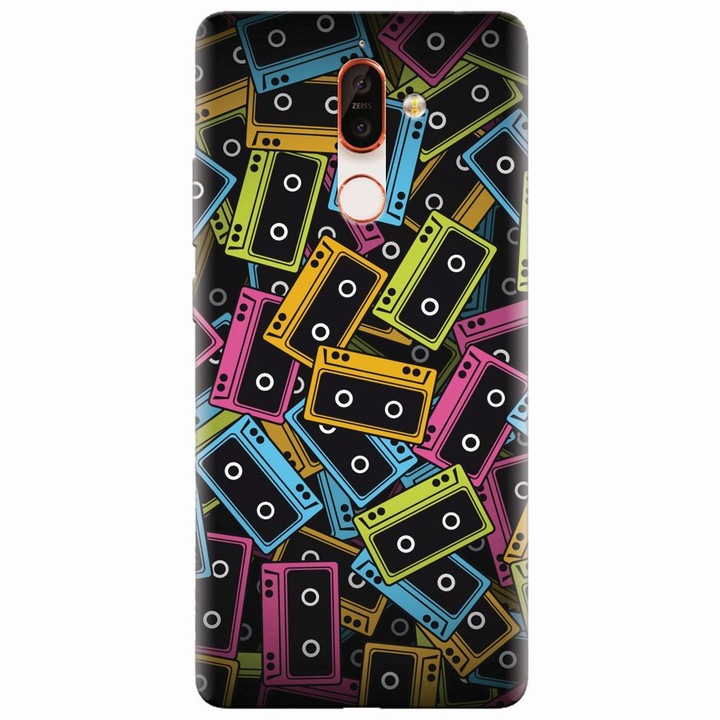 Силиконов кейс за Nokia 7 Plus, Audio Cassette Color Vector