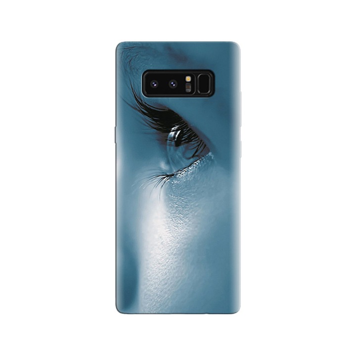 Силиконов калъф, съвместим с модел Samsung Galaxy Note 8 - Beautiful Child Face Eyes Backgrounds