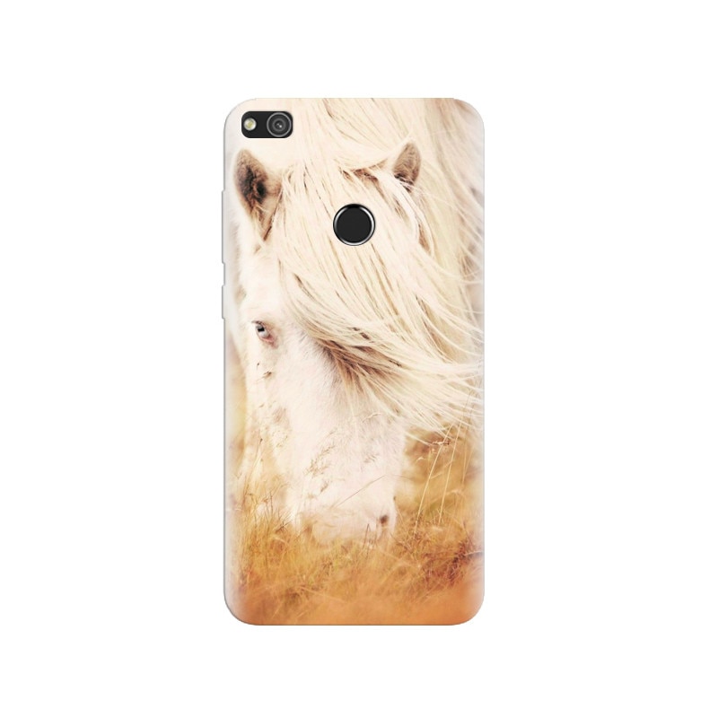 Husa Huawei P8 Lite 2017 White Beautiful Long Hair Horse