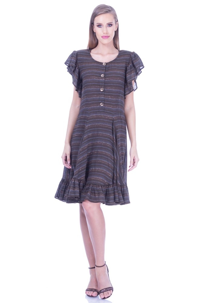 Rochie multicolora bumbac Liza Paait I-95E