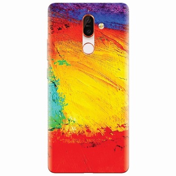 Husa silicon pentru Nokia 7 Plus, Colorful Dry Paint Strokes Texture Husa silicon pentru Nokia 7 Plus, Colorful Dry Paint Strokes Texture