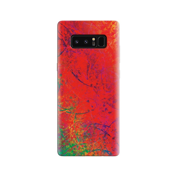 Силиконов калъф, съвместим с модел Samsung Galaxy Note 8 - Beautiful Color Strokes Art High Quality