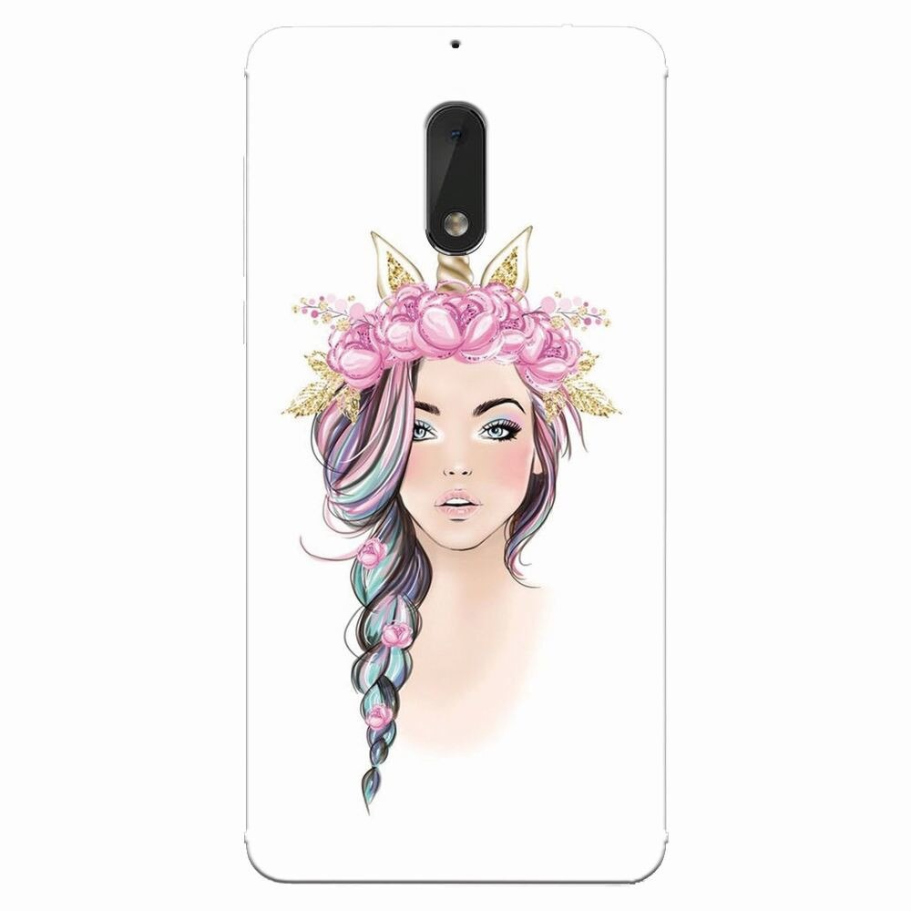 Husa silicon pentru Nokia 6, Unicorn Girl