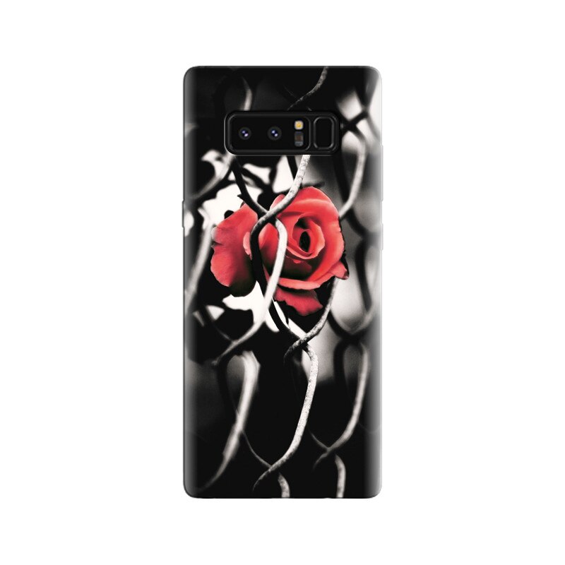 Husa Samsung Note 8 Black And White Rose Love Hd Pics