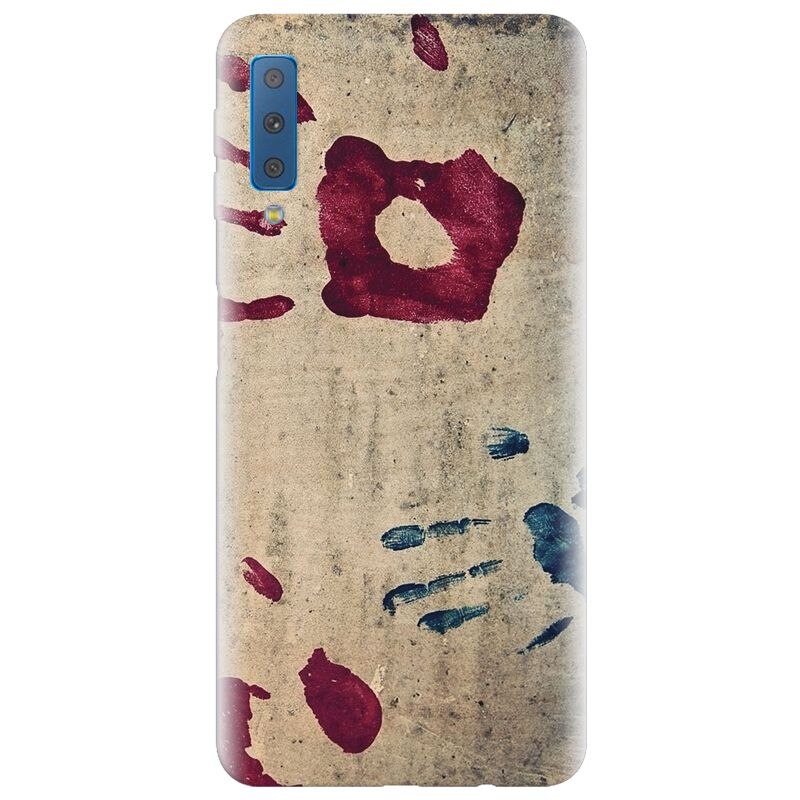 Husa silicon pentru Samsung Galaxy A7 2018, Handprints