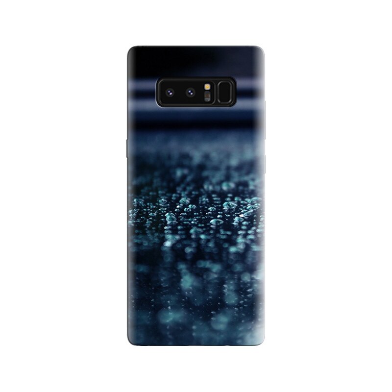 Husa Samsung Note 8 Macro Water Drops Blue Surface
