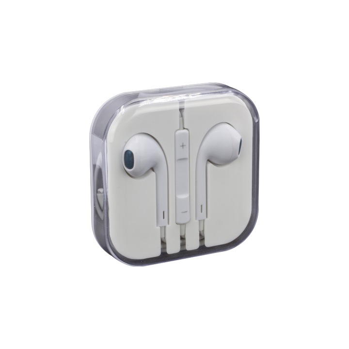 Слушалки Handsfree, GSM - ONE, HF-EAR7+ , Ear7+ Apple iPhone 7/8/X, Бял