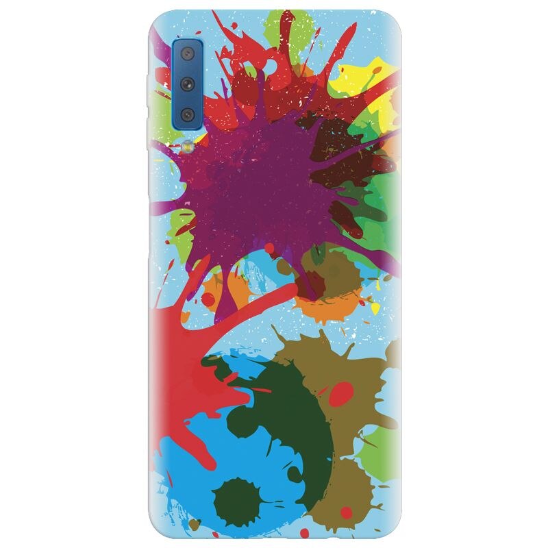 Husa silicon pentru Samsung Galaxy A7 2018, Holi Splash