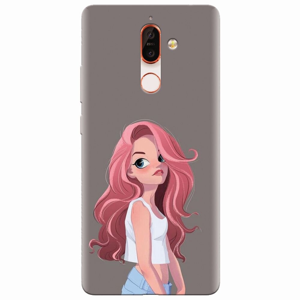 Husa silicon pentru Nokia 7 Plus, Cute Girl