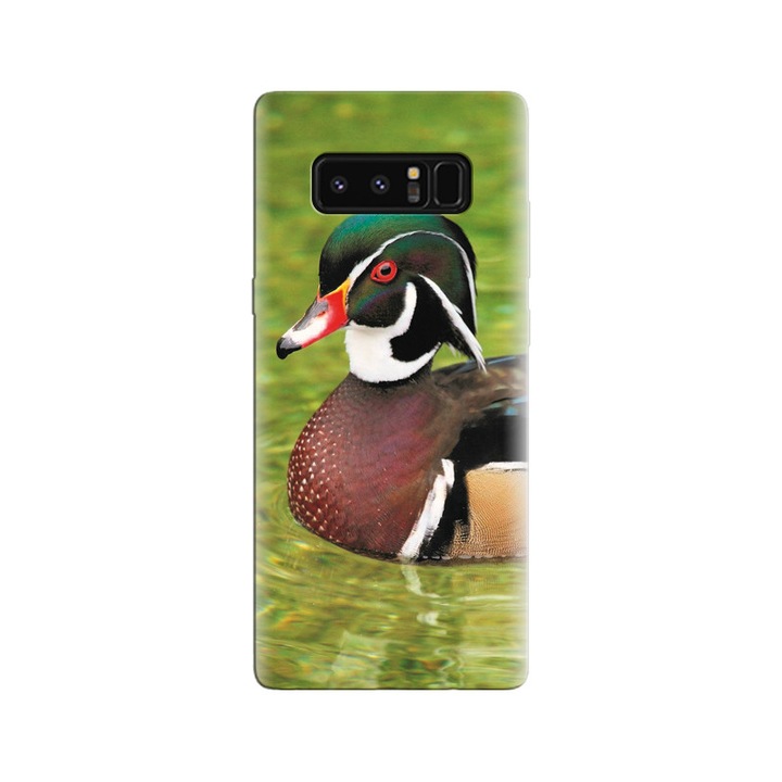 Силиконов калъф, съвместим с модел Samsung Galaxy Note 8 - Colorful Duck On Green Water