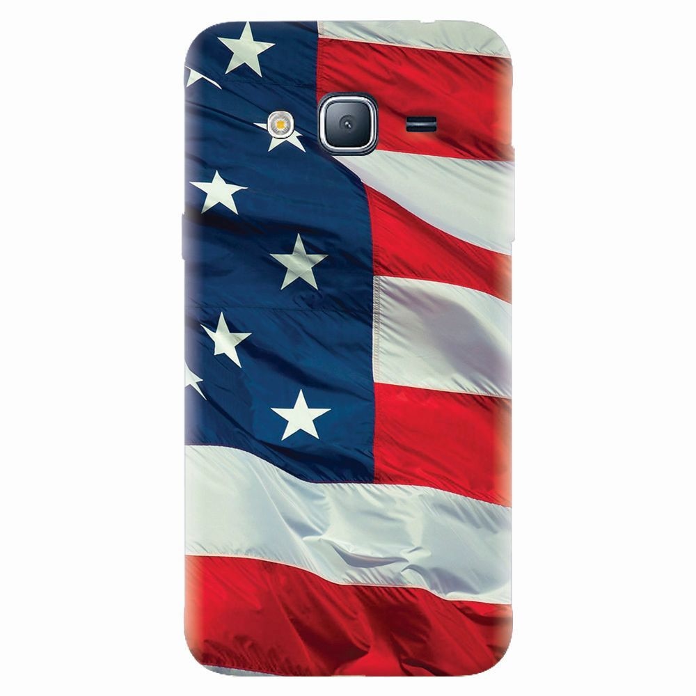 Husa silicon pentru Samsung Galaxy J7 2015, American Flag Illustration
